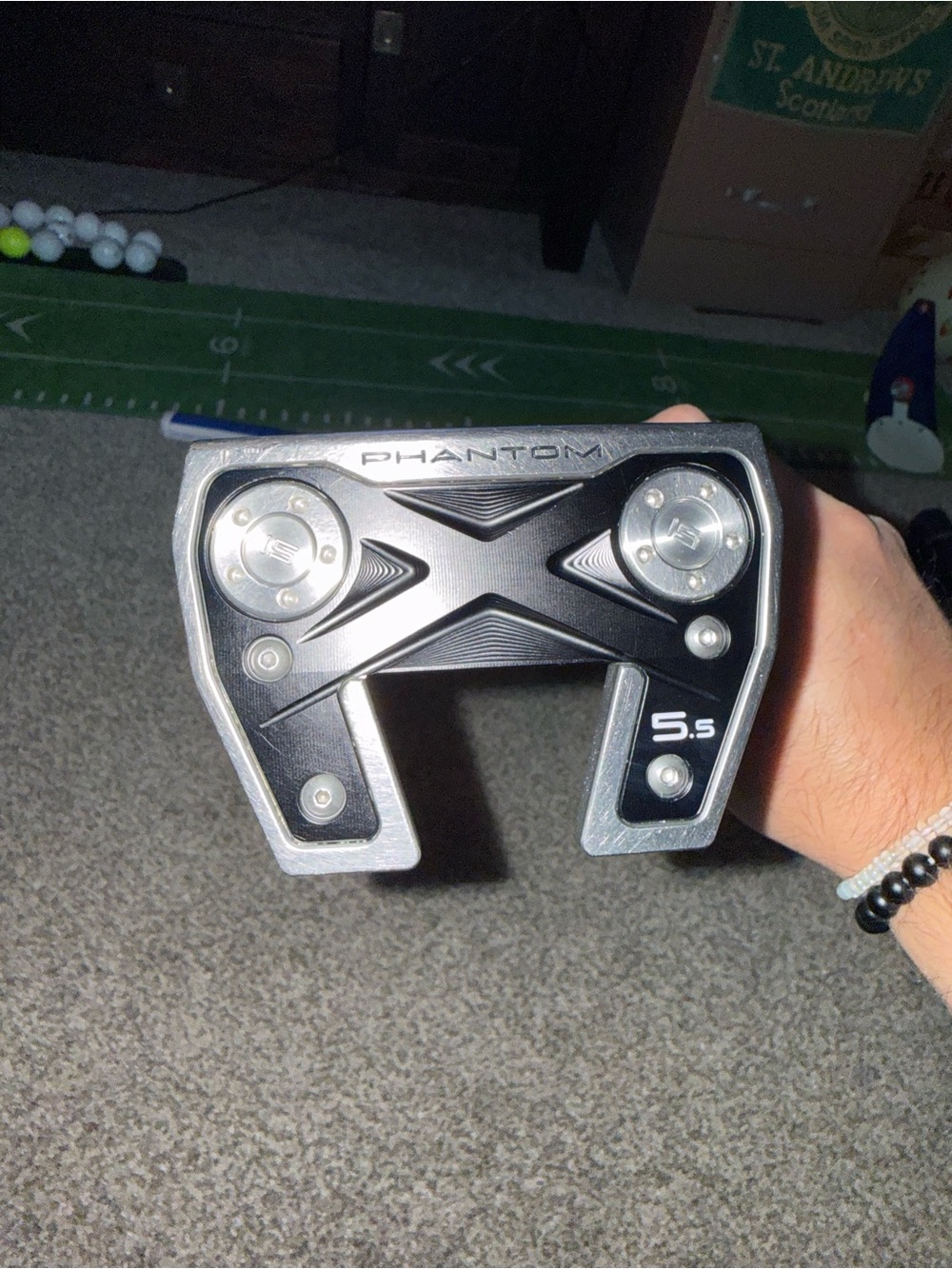 Scotty Cameron Phantom X 5.5 Black and Silver Putter Head
